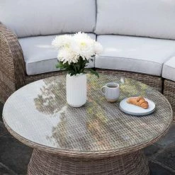 'Peony' Luxury Rattan 5 Seater Modular Garden Sofa Set with Open Coffee Table and Footstools by Primrose Living 17 'Peony' Luxury Rattan 5 Seater Modular Garden Sofa Set with Open Coffee Table and Footstools by Primrose Living -Garden Furniture Shop Natural FU102223 8 Table c53b