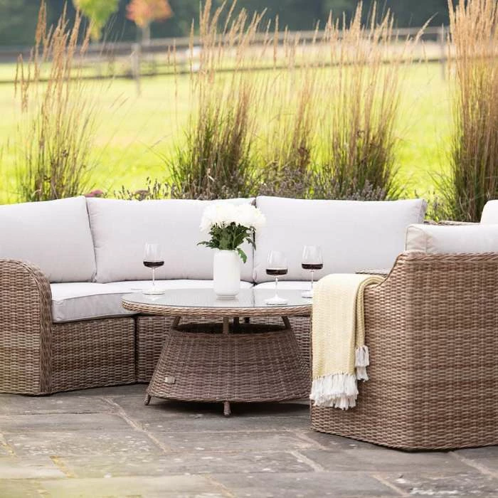 'Peony' Luxury Rattan 6 Seater Modular Garden Sofa Set with Storage Basket and Coffee Table by Primrose Living 2 'Peony' Luxury Rattan 6 Seater Modular Garden Sofa Set with Storage Basket and Coffee Table by Primrose Living - Image 2