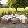 'Peony' Luxury Rattan 6 Seater Modular Garden Sofa Set with Storage Basket and Coffee Table by Primrose Living