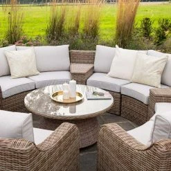 'Peony' Luxury Rattan 8 Seater Modular Garden Sofa Set with Storage Basket and Coffee Table by Primrose Living 14 'Peony' Luxury Rattan 8 Seater Modular Garden Sofa Set with Storage Basket and Coffee Table by Primrose Living -Garden Furniture Shop Natural FU102226 6 FullSetClose2 1fe3