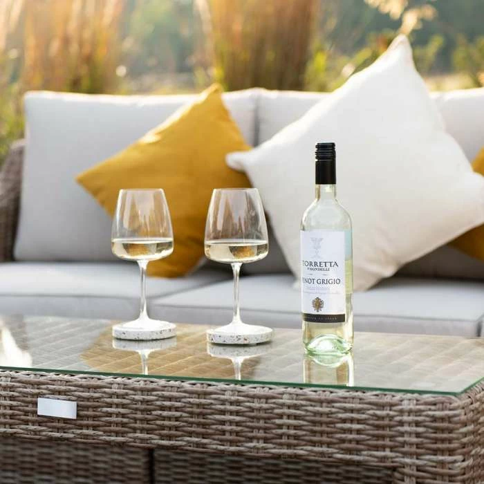 'Peony' Luxury Rattan 5 Seater Modular Garden Sofa Set with Coffee Table and Footstools by Primrose Living 4 'Peony' Luxury Rattan 5 Seater Modular Garden Sofa Set with Coffee Table and Footstools by Primrose Living - Image 4