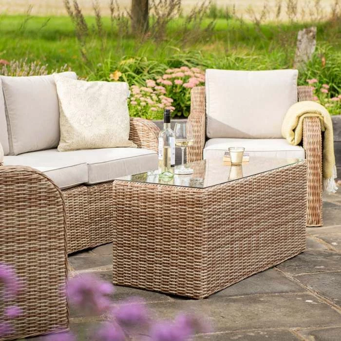 'Peony' Luxury Rattan 4 Seater Modular Garden Sofa Set with Coffee Table by Primrose Living 5 'Peony' Luxury Rattan 4 Seater Modular Garden Sofa Set with Coffee Table by Primrose Living - Image 5