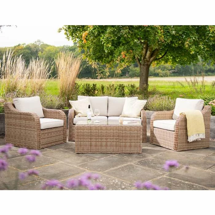 'Peony' Luxury Rattan 4 Seater Modular Garden Sofa Set with Coffee Table by Primrose Living 2 'Peony' Luxury Rattan 4 Seater Modular Garden Sofa Set with Coffee Table by Primrose Living - Image 2