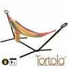 Rainbow Outdoor Garden Hammock With Hammock Stand and Carry Bag - by Tortola®