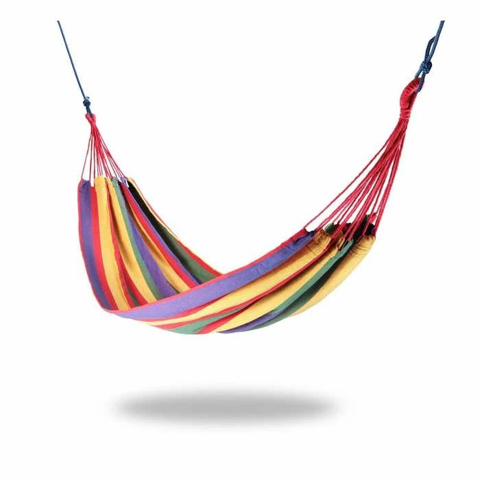 Rainbow Outdoor Garden Hammock With Hammock Stand and Carry Bag - by Tortola® 2 Rainbow Outdoor Garden Hammock With Hammock Stand and Carry Bag - by Tortola® - Image 2