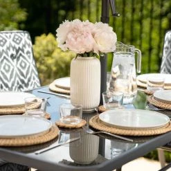 Hadleigh 6 Seater Garden Dining Furniture Set In Grey Pattern By Hectare® -Garden Furniture Shop PRI1938 PrimroseHectare 49 74d9