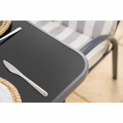 Hadleigh 6 Seater Stone Glass Garden Dining Furniture Set In Grey by Hectare -Garden Furniture Shop PRI1938 PrimroseHectare 56 f3a6