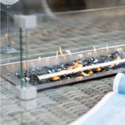 'Peony' Luxury Rattan 8 Seater Garden Sofa Set with Rectangular Fire Pit Table in Pebble by Primrose Living -Garden Furniture Shop Rattan fire pit image 2ba7