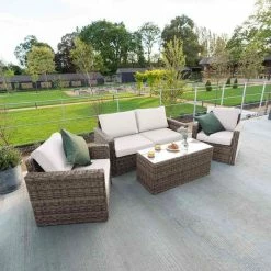 'Iris' Luxury Rattan 4 Seater Garden Sofa Set with Coffee Table by Primrose Living 5 'Iris' Luxury Rattan 4 Seater Garden Sofa Set with Coffee Table by Primrose Living -Garden Furniture Shop fu102411 fullsetoff d464
