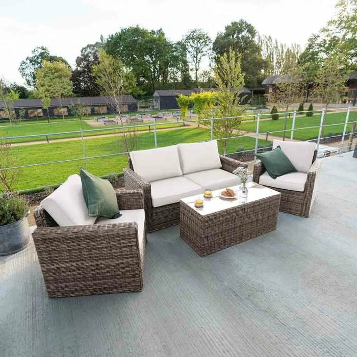 'Iris' Luxury Rattan 4 Seater Garden Sofa Set with Coffee Table by Primrose Living 3 'Iris' Luxury Rattan 4 Seater Garden Sofa Set with Coffee Table by Primrose Living - Image 3