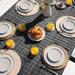 'Iris' Luxury Rattan 10 Seater Garden Sofa Set with Rectangular Table in Stone by Primrose Living -Garden Furniture Shop fu102435 2 Table 5dd4